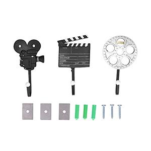 Tyenaza 3Pcs Vintage Hooks, Movie Style Hook Innovative Resin Decoration Retro Coffee Home Television Decor, Resin Wall Coat Hooks Garden Courtyards Decoration