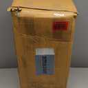 Amazon Basics Solid Wood Saddle-Seat Kitchen Counter Barstool with Footrest, Easy Assembly - 24-Inch Height - White - Set of 2