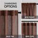 MIULEE Chocolate Brown Linen Curtains 84 Inch Length for Bedroom Living Room, Soft Thick Linen Textured Window Drapes Semi Sheer Light Filtering Back Tab Rod Pocket Burlap Look Decor, 2 Panels