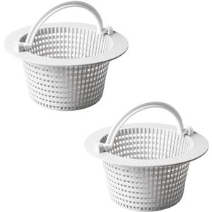 2 x JODDMTTY Above Ground Pool Thru-Wall Skimmer Baskets with Handles, Swimming Pool Replacement Baskets - Standard Small Thru-Wall Size -2 Pack