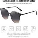 Trendy Cateye Aviator Gradient Sunglasses For Women Men Vintage Metal Sun Glasses