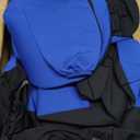 BDK PolyPro Car Seat Covers Full Set in Blue on Black, Front and Rear Split Bench Seat Covers for Cars, Easy to Install Car Seats Cover Set and Accessories for Auto Trucks Van SUV - Blue