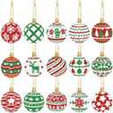 Garneck 15Pcs Christmas Diamond Art Ornaments Xmas Diamond Art Keychain Kit Dotting Kit Dotting Keychain Decorations for Christmas Supplies