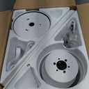 FUMLTP Ceiling fans with Lights, 54Inch RGB Low Profile Ceiling fan with Light and Remote Control, Dimmable, Reversible DC Motor, Noiseless, 6 Speeds, Flush Mount White Ceiling Fan For Livingroom