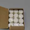 Stonebriar 48 Count White Unscented Smokeless Long Burning Clear Cup Tea Light Candles with 6 to 7 Hour Burn Time