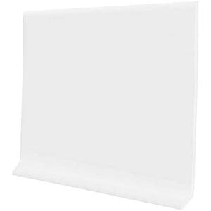 PRO FLEX White Vinyl Wall Base Ultra Thick (1/8 inch), 6 inch X 80 ft Non Glued Wall Base Trim Durable and Flexible - Easy Install Vinyl Floor Base that Resists Scuffing and Cracking
