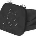 17'' x 16'' x 2.5"Thick Chair Cushions for Dining Chairs, 4 Pack WaterProof Easy Clean Kitchen Chair Pads with Ties and Non-Slip Backing - 30D High Elastic Foam Soft Kitchen Chair Cushions