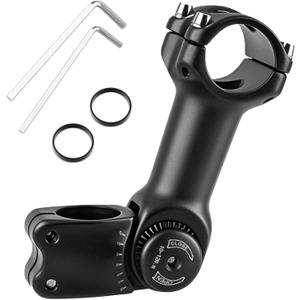 TRIWONDER Bike Stem 25.4 31.8 Adjustable 60 Degree 90mm 110mm 130mm Bike Handlebar Extender Stem Riser Bicycle Handle Bar Extensions for Mountain Bike, Road Bike, MTB, BMX, Cycling