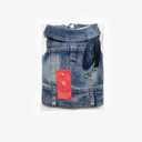 Dog Jean Jacket Pet Blue Denim Coat for Puppy Small Dogs Fashion Classic Overalls Girl Male Boy Cat Costumes Vintage Washed Vest Clothes Outfit Shirts (Blue, Medium)