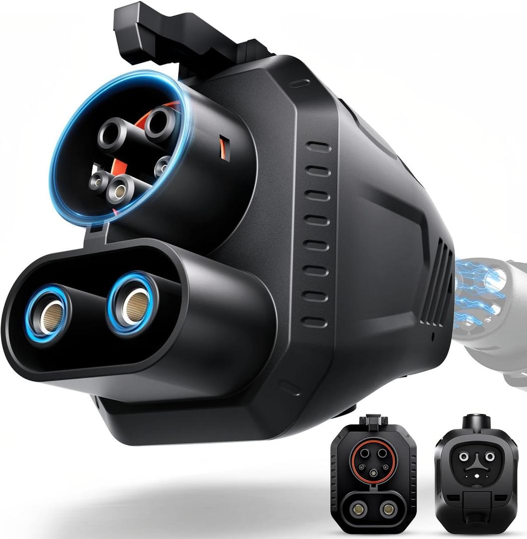 Zanch 2025 Upgrade NACS to CCS Adapter for Tesla Supercharger, [Ultra-Low Power Loss,UL Certified Safety],Tesla to CCS1 Charging Adapter for CCS1 EV - Max 500A & 1000V DC-Black