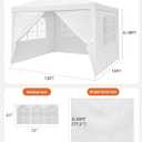 10x10 FT Outdoor Canopy Party Tent with Sidewalls and Door, White