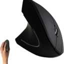 Urby Left Handed Mouse, Vertical Left Handed Ergonomic Wireless Mouse, Ideal for Lefty Users, Gaming & Office Use, Compatible with Windows/macOS/iPadOS, Black