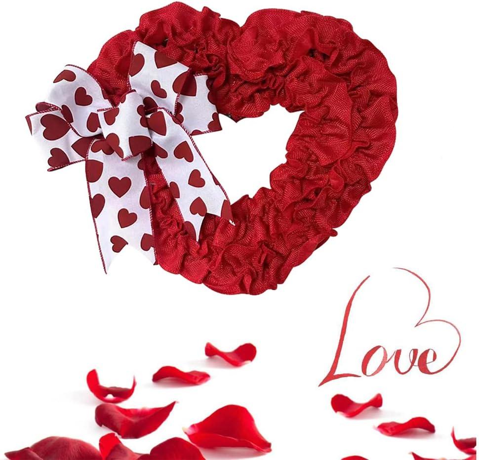 Love Wreath Valentine Mother's Day Wreath for Front Door Decoration Love Pendant for Valentine's Day Decorations Wedding Decor Supply Heart for Wall Door Car Art Decor Accessories