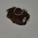VGbeaty 70s 80s Mullet Wig Women Shoulder Length Straight Brown Wig with Necklace Rock Disco Cosplay Party Halloween Costume Wig