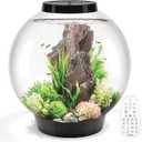 biOrb Classic 60 Acrylic 16-Gallon Aquarium with Multi-Color Remote-Controlled LED Lights Modern Tank for Tabletop Display, Black