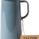 Falcon Enamelware Pitcher (57 oz), Metal Pitcher with Spout & Handle, Jug for Iced Tea, Water, Milk or Flower Vase, Dishwasher Safe, Oven Safe & Freezer Friendly (Oyster Gray)