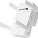 2026 AX3000 WiFi 6 Range Extender Dual Band (2.4GHz & 5.8GHz), High-Speed WiFi Booster with Gigabit Ethernet Port, Access Point Mode, No App Needed, Long-Range Coverage, Fast and Simple Installation
