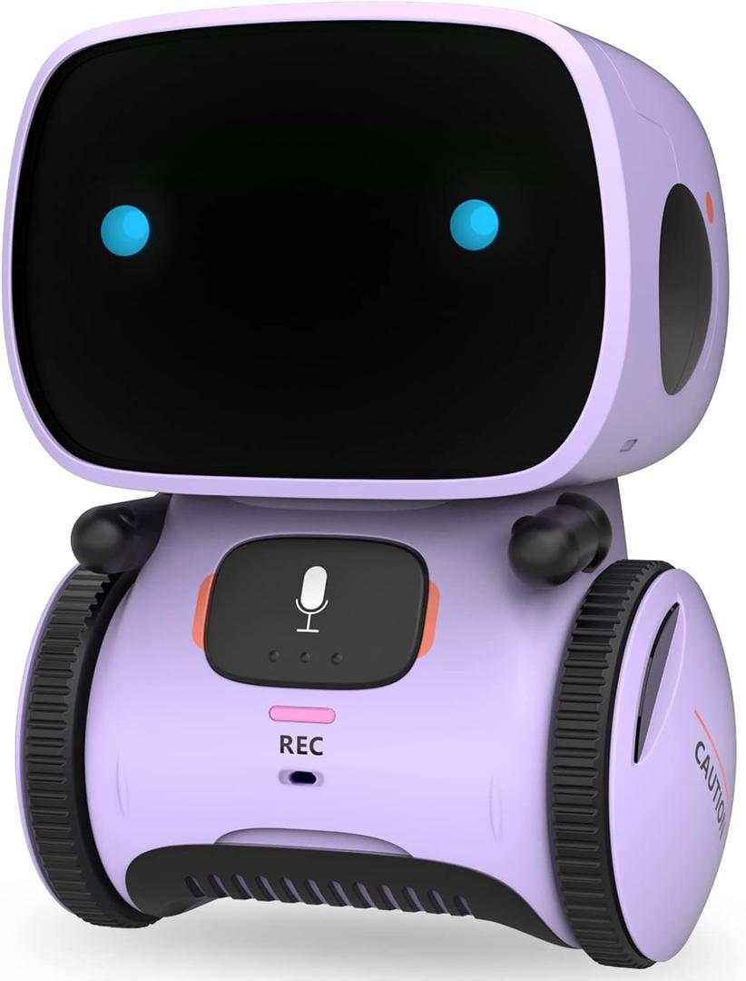 GILOBABY Kids Robot Toys, Interactive Toys Companion Smart Talking Robotic with Voice Control Touch Sensor, Singing, Dancing, Recording, Repeat, Birthday Gifts for Girls Ages 3+ Years (Purple)