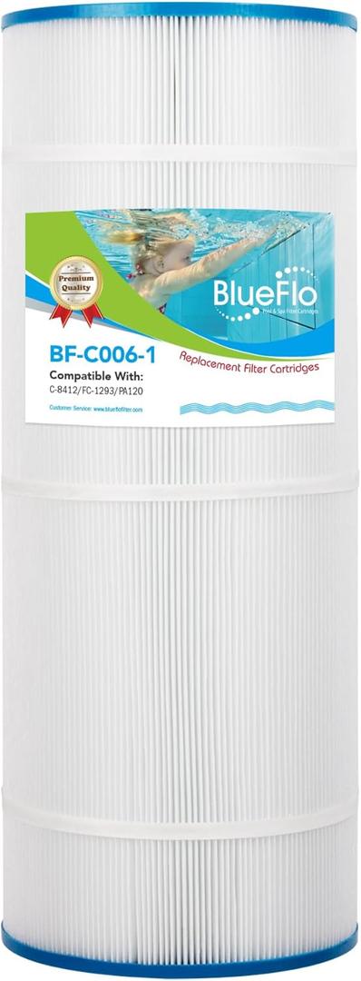 Pool Filter Cartridge Replacement for Unicel C-8412, Hayward C1200, CX1200RE, Filbur FC-1293, PA120, 23-5/16 x 8-15/16, Pack of 1