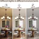 6-Light Oil Rubbed Bronze Farmhouse Chandelier Pendant Light Fixture with Frosted Glass, Matte Brown Rustic Ceiling Lighting Vintage Hanging Lamp for Dining Room Kitchen Island ,Height Adjustable