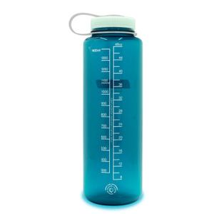 Nalgene Sustain Tritan BPA-Free Water Bottle Made with Material Derived from 50% Plastic Waste (using ISCC certified mass balance), 48 OZ, Wide Mouth, Blue