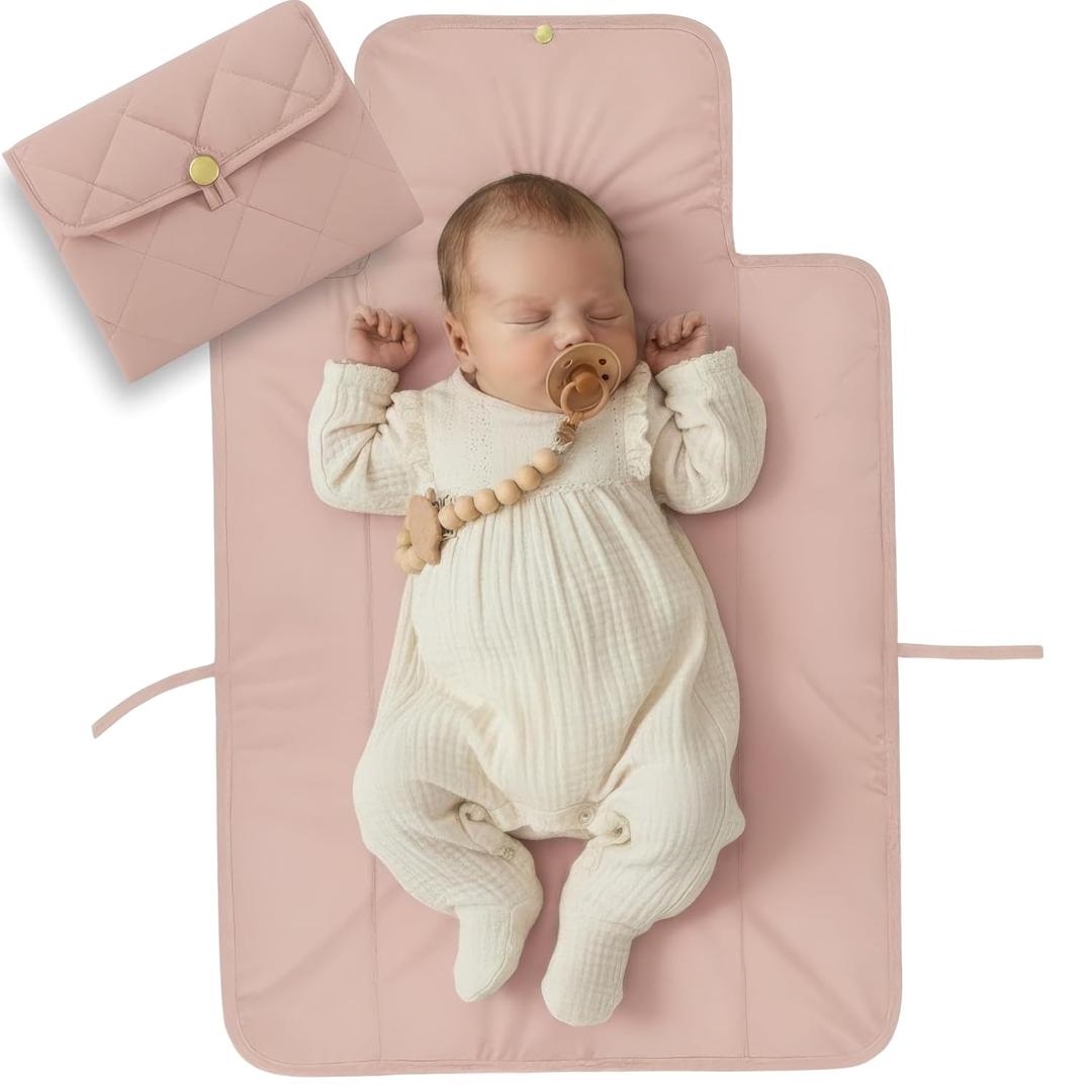 Portable Diaper Changing Pad - Soft and Easy to Clean Diaper Changing Mat for Babies - The Perfect Lightweight and Foldable Pad for Traveling