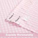 ZJDECOR Buffalo Plaid Kitchen Curtains 24 Inches Long,Pink White Gingham Crinkled Not-See-Through Sheer Cafe Tier Panels,Farmhouse Window Treatment for Kitchen Bedroom,Rod Pocket,26"Wx24"L(Pack of 2)