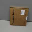 Women's V-Neck Ruffle Design Polo Shirts Short Sleeve Collared Loose Casual Tunic Blouses with Pocket (Black, L)