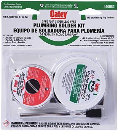 Oatey Safe-Flo 8 oz. Lead-Free Plumbing Solder Kit Silver Bearing 50/50 2 pc.