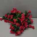 Faux Bougainvillea Artificial Flowers Plants for Outdoors Outside Decoration, 2 PCS Fake Flowers Silk Long Trailing Vines UV Resistant Realistic for Front Door Porch Planter Urn Patio Balcony Hot Pink