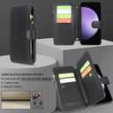 Harryshell Crossbody for Samsung Galaxy S23 FE 5G Case Wallet [8 Card Slots] with [Theft-Scan Blocking],Cash Coin Zipper Pocket Long Shoulder & Wrist Strap for S23Fe (Black)