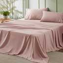 Bedsure Full Size Bed Sheets - 4 Pieces Soft Full Sheet Set - Breathable & Cooling - Hotel Luxury - Easy Care Polyester Microfiber Bedding for Women, Men, Dusty Pink