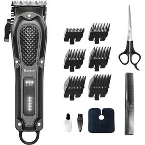 Haokry Hair Clippers for Men Professional - Cordless&Corded Barber Clippers for Hair Cutting & Grooming Rechargeable Beard Trimmer