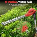 Pole Hedge Trimmer for Milwaukee M18 Battery, Pole Trimmer with 135°Adjustable Head,Sectional Extension Pole with 16 FT Reach,16-Inch Dual-Action Blade【Battery Not Included】