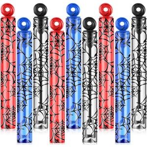32 Pcs Spider Themed Bubble Wands Spider Bubbles Party Favors for Adult Summer Activity Birthday Gifts Carnival Goody Bag Stuffers Wedding Supplies