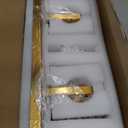 Modern Vanity Light 4-Lights Modern Gold Brushed Brass Finish Crystal Wall Light Bathroom Vanity Light Fixtures