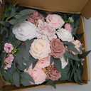 Wedding Arch Flowers Set of 2, Artificial Flowers for Decoration for Wedding Ceremony Backdrop, Wedding Floral Arrangement for Arch, Wedding Welcome Signs, Reception Decor (Dusty Rose)