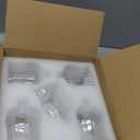 Glasseam Glass Votive Cups with Pegs: Set of 5 Shabbat Votive Candle Holders Bulk with Rubber Grippers Ribbed Glass Clear Candle Cups for Candlestick Holders Shabbos Party Centerpiece Decoration