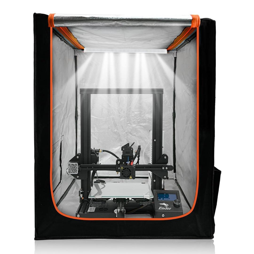 Large 3D Printer Enclosure with LED Light, Constant Temperature 3D Printing Dustproof Cover for Ender3 Max Neo/Ender3 S1 Plus/Ender 5/5 Pro/5 Plus/CR10/10S/Neptune 3 Plus/4 Max, 35.4Ã—27.5Ã—29.5in