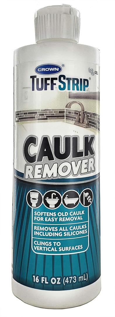 Crown Tuff Strip Ultimate Caulk Remover - Removes Caulk in 2 Hours, 16 Ounces