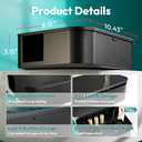 Rat Station Box with 1 Key, Complete Rodent Solution Keeps Rats Away, Pet & Child-Safe, Lock & Key, Reusable & Long-Lasting, Indoor & Outdoor, 2 Pack (Black)