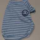 Dog Shirts for Small Dogs,100% Cotton Girl Boy Dog Clothes,Striped French Bulldog Clothes,Matching Dog and Owner Clothes Separately Sold S