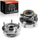 A-Premium 2 x Front Wheel Bearing and Hub Assembly with 5-Lug Compatible with Nissan Juke 2011-2017, Leaf 2011-2012