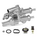 WMPHE Upgraded Aluminium Engine Coolant Thermostat Housing Compatible with Chrysler 200 Sebring Dodge Avenger Caliber Journey Jeep Compass Patriot 2.4L 2007-2020, Replacement for 68003582AB 902-319
