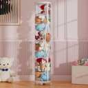 Flarelyare Stuffed Animal Storage Tube,Stuff Animal Organizer,Stuffed Animal Zoo Storage (White),Stuffed Animal Zoo Storage, PET Transparent Bucket with Zipper for Kids