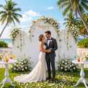 Toolterritary Set of 3 Metal Arch Backdrop Stand with Cover Set, (7.2FT, 6.6FT, 6FT Wedding Arch and Cover Set), Backdrop Arch for Party, Baby Shower, Birthday, and Graduation Ceremony
