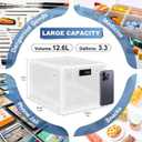 Gemaxvoled 2 Pack Medicine Lock Box, Large Capacity Premium Material Lockable Storage Bin Organizer Box with Combination Code for Safe Medication/Fridge Food/Snacks/Phone/Tablet Jail(White)