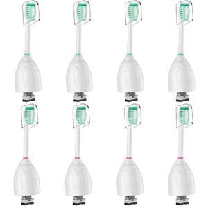 Toothbrush Heads for Philips Sonicare Replacement Brush Heads Medium Soft Dupont Bristles Electric Toothbrush Replacement Heads Fit E-Series Essence Xtreme Elite Advance and CleanCare, 8 Pack, White