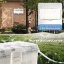 Flemoon Medium Outdoor Electrical Box Waterproof with Clear Lid, Weatherproof Extension Cord Cover for Photocell Light Sensor Timer, Power Strip, Outlet, Plug, Socket, Transparent and White (1 Pack)