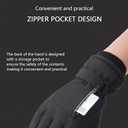 Winter Gloves for Men Women, Waterproof Warm Ski Gloves for Cold Weather, Touch Screen, Running Driving Cycling (Large, 318-black)